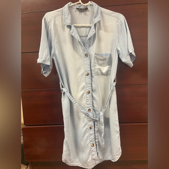 Lulus Dresses & Skirts - Lulu's Light Blue Button-Up Dress